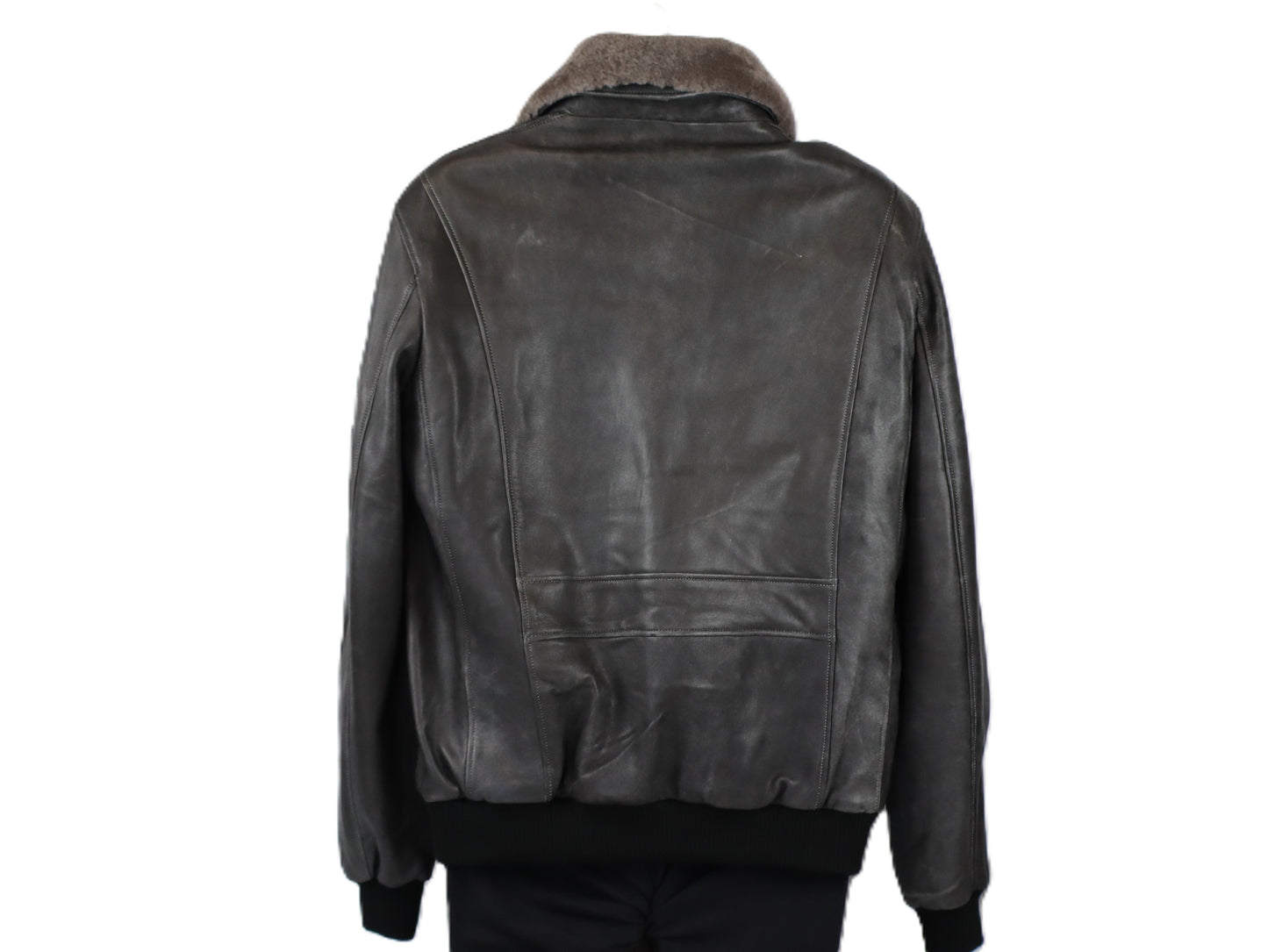 Antic Black leather jacket on a white background