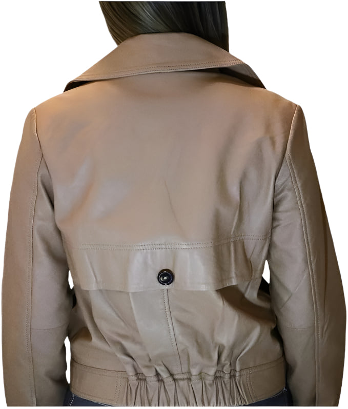 Leather Cropped Jacket