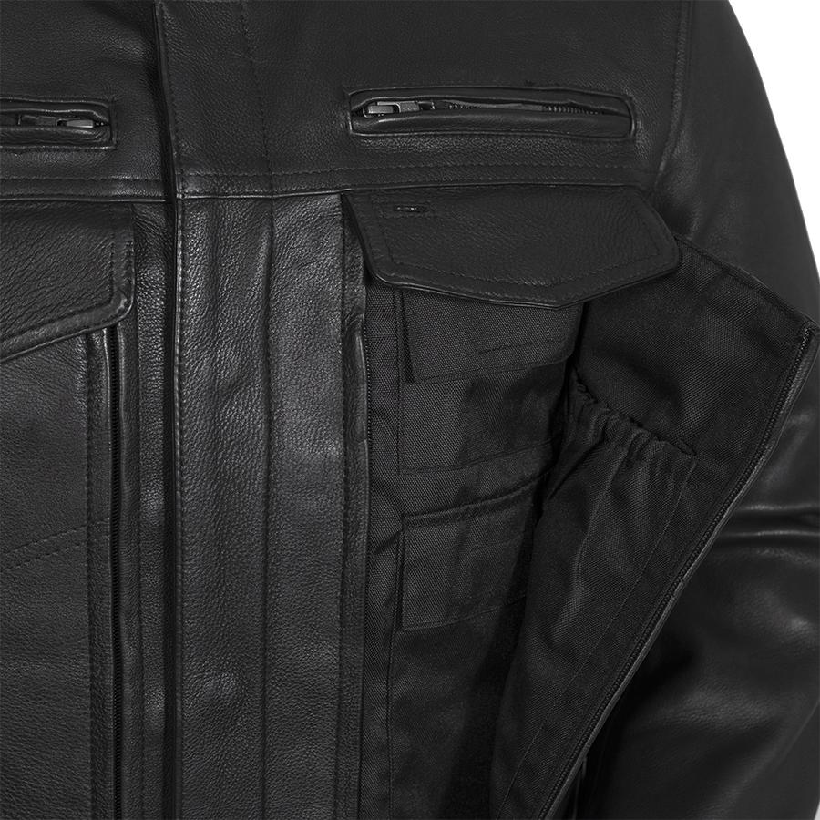 Raider Men’s Motorcycle Leather Jacket Men’s Leather Jacket Black