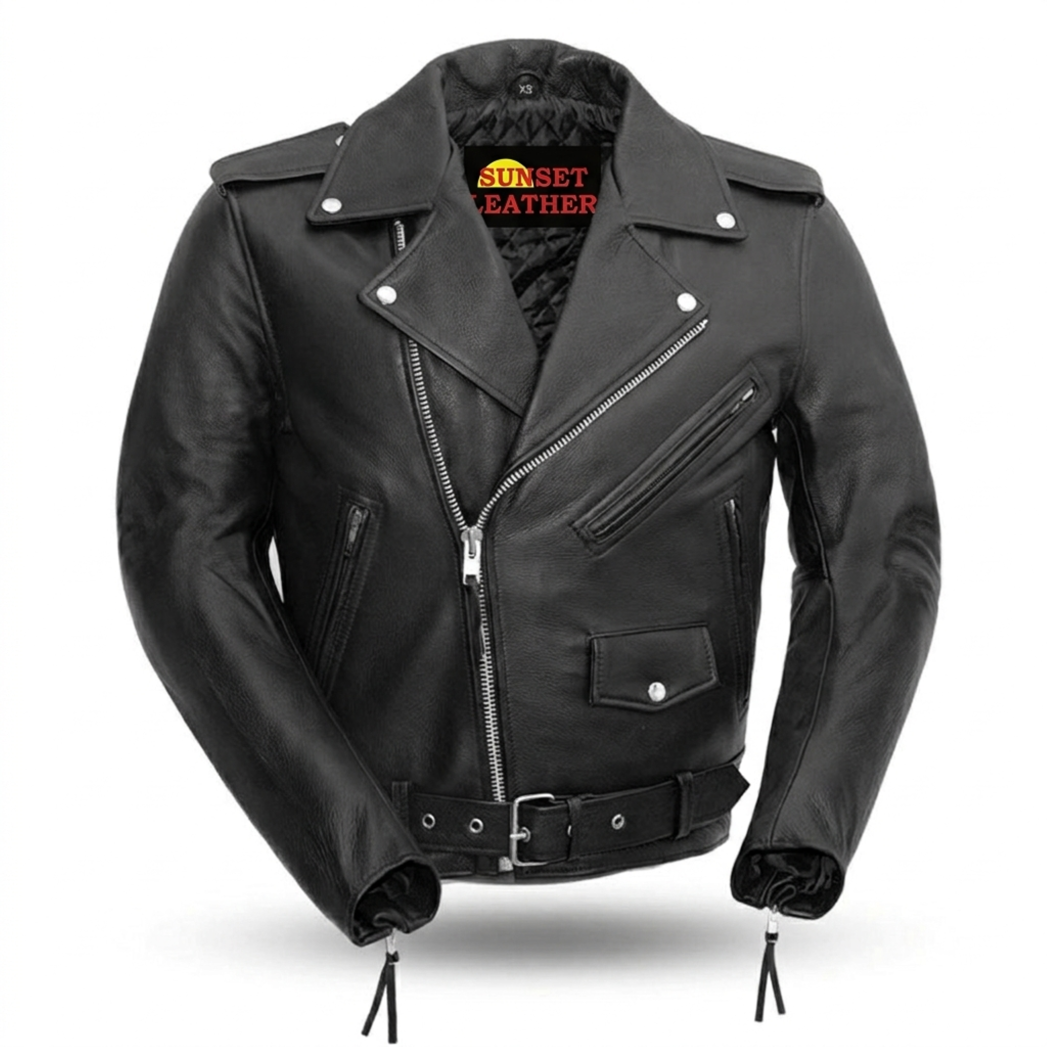 Superstar Men's Classic Motorcycle Leather Jacket | Premium Biker