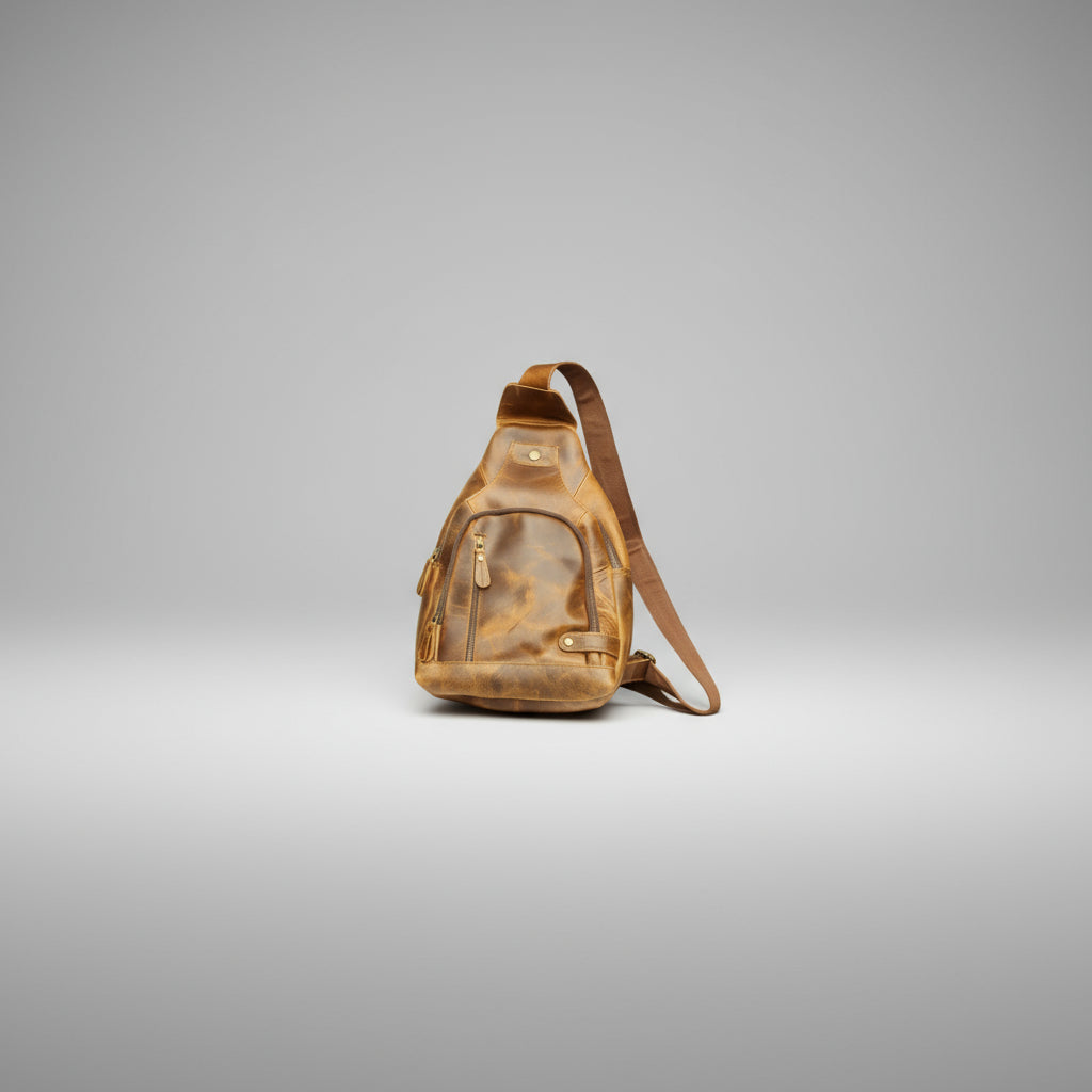 Full Grain Leather Sling Bag Crossbody Chestpack