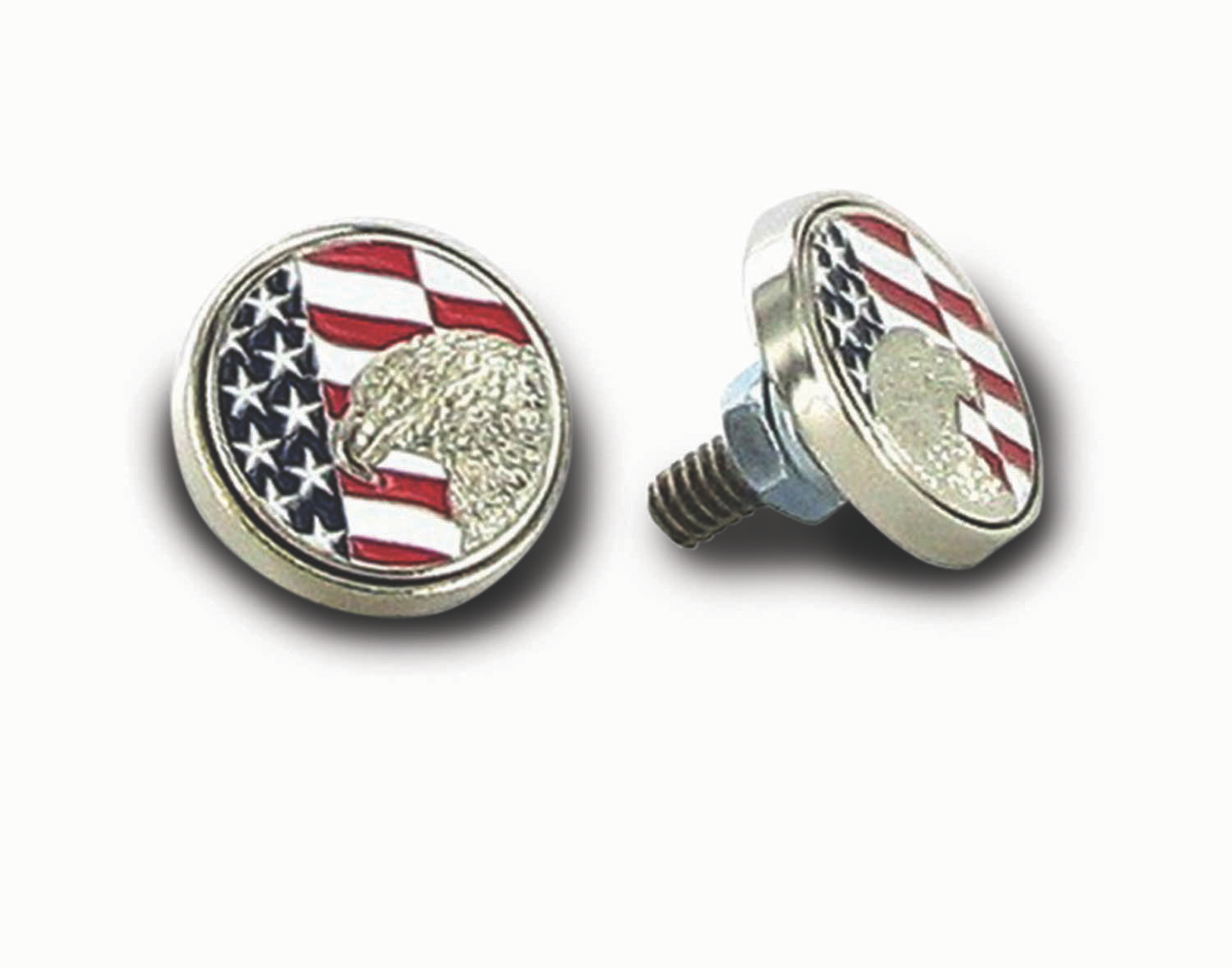 American Flag License Plate Bolts
