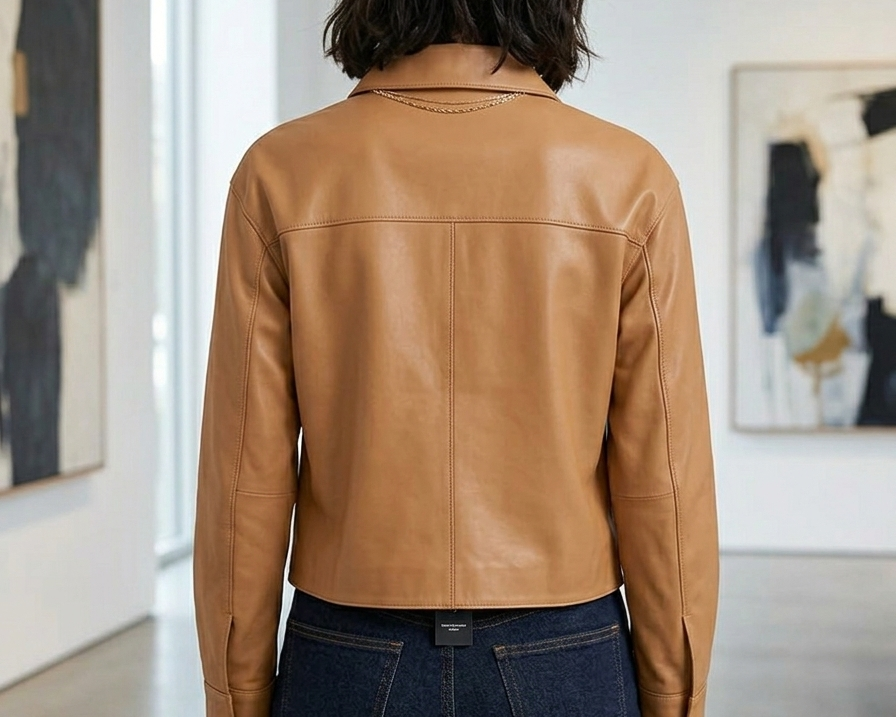 Women Leather Buttonup Shirt/Jacket