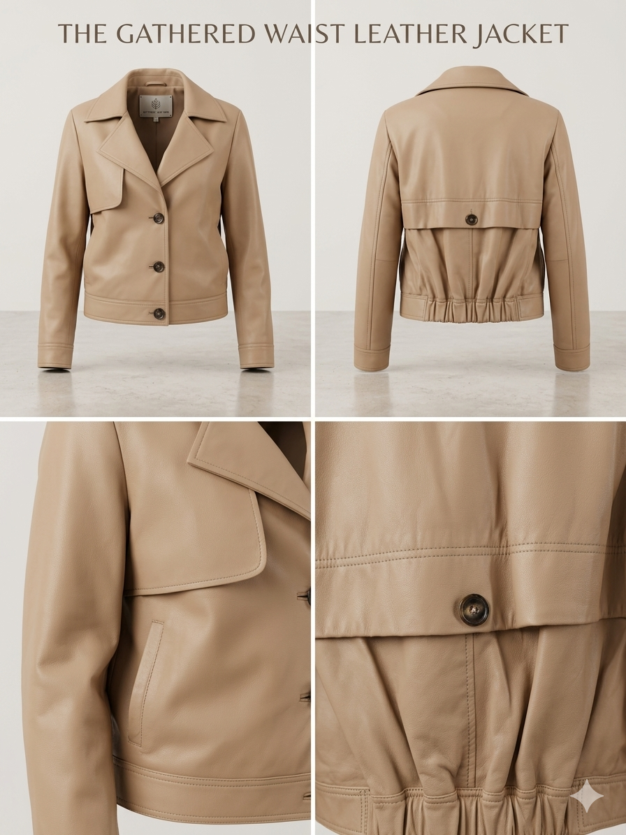 Leather Cropped Jacket