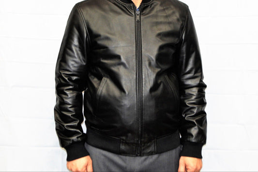 Street Leather Bomber Jacket