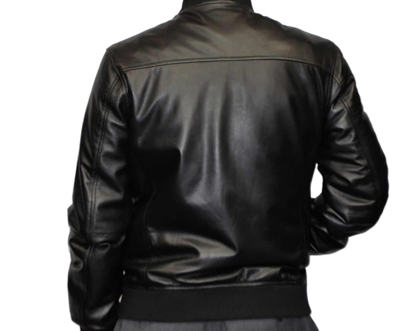 Street Leather Bomber Jacket
