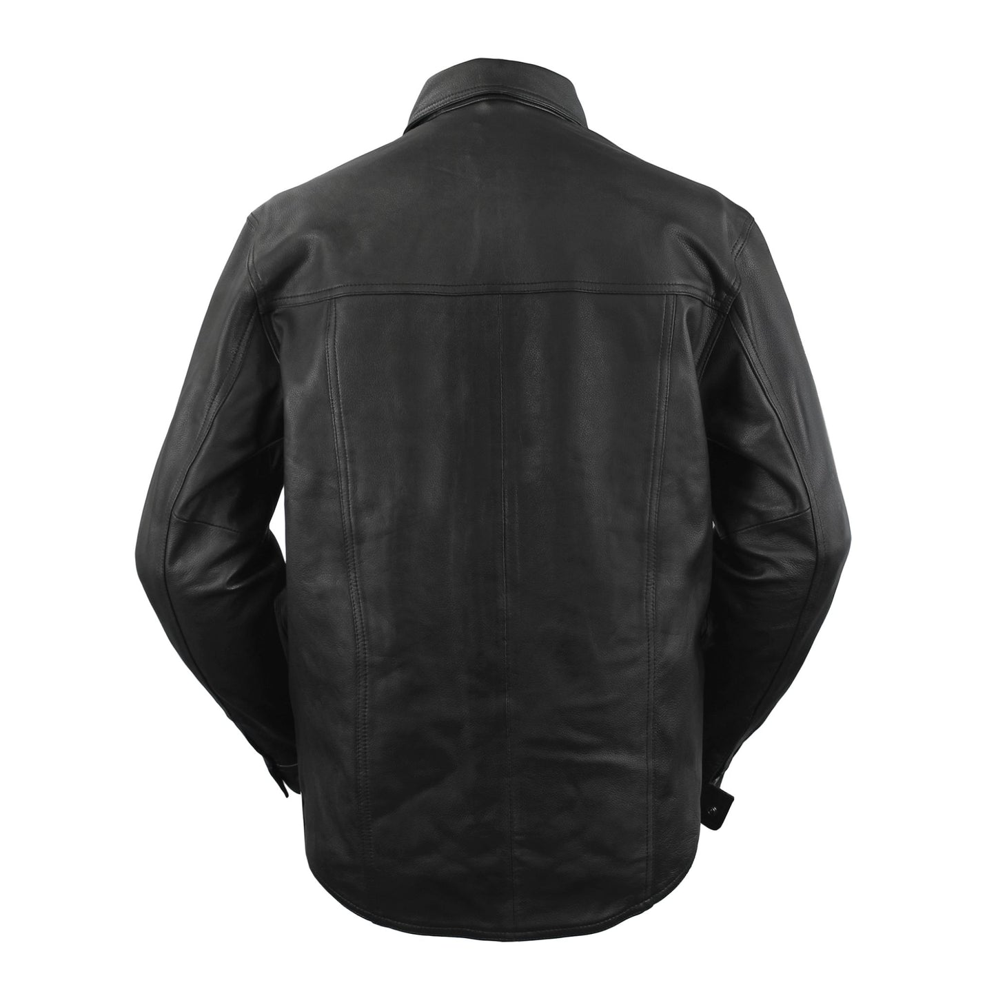 Men Milestone Lightweight Leather Shirt