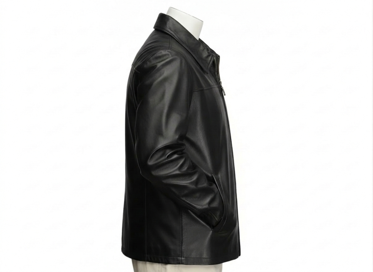 Men Shirt collar Classic Hip Lenght Jacket
