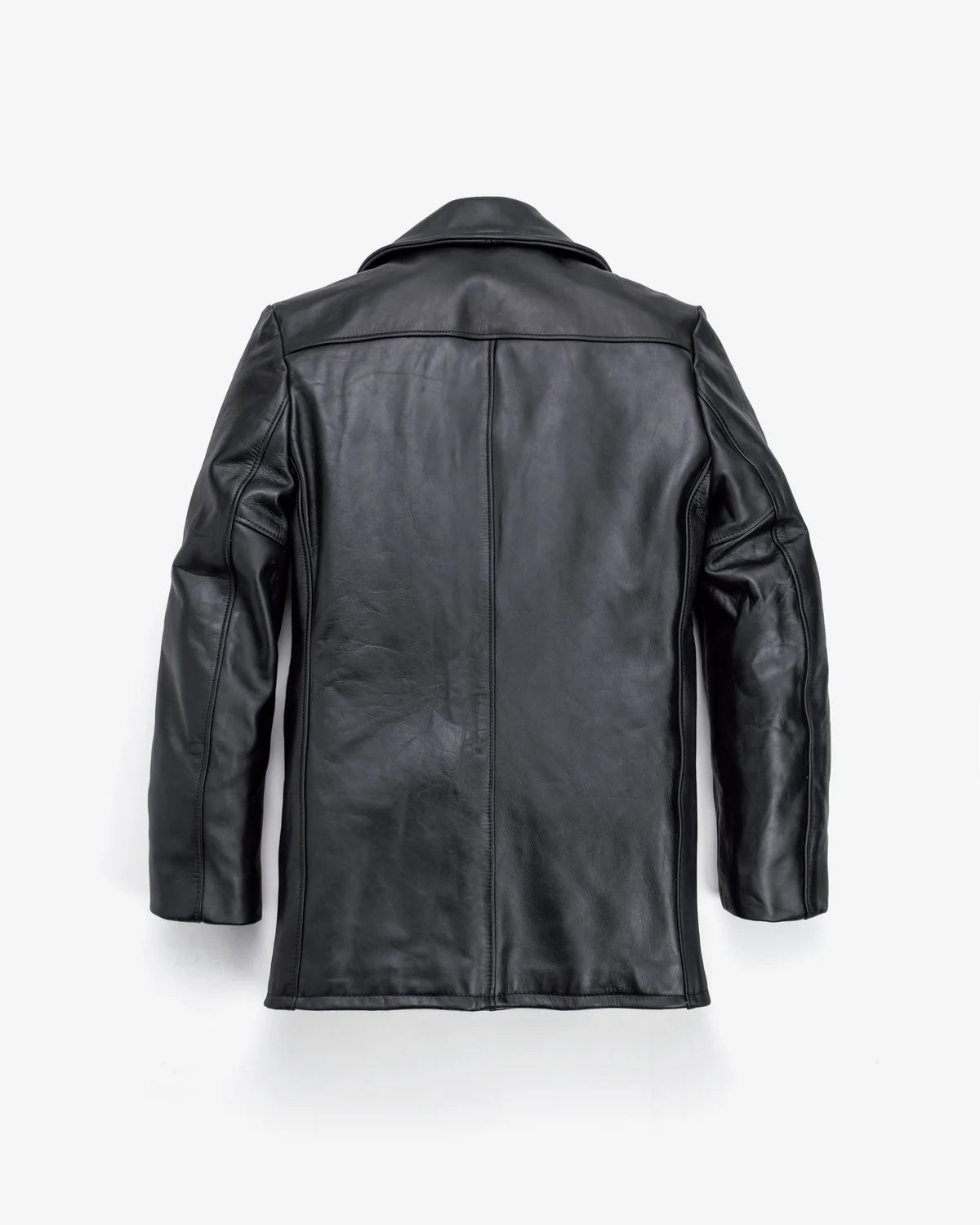 Schott Leather Naval Pea Coat – Men's Black Leather Peacoat