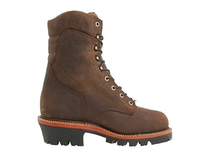 Chippewa Insulated Waterproof Super Logger 9" Work Boots - Steel Toe Brown