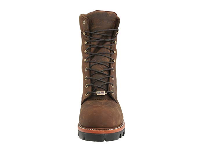 Chippewa Insulated Waterproof Super Logger 9" Work Boots - Steel Toe Brown
