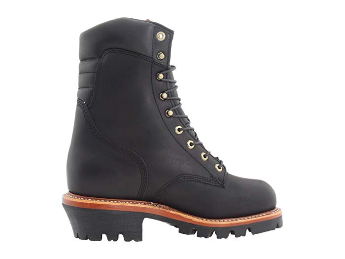 Chippewa Insulated Waterproof Super Logger 9" Work Boots - Steel Toe Black