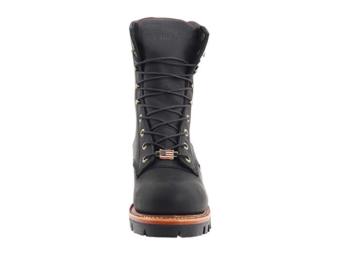 Chippewa Insulated Waterproof Super Logger 9" Work Boots - Steel Toe Black