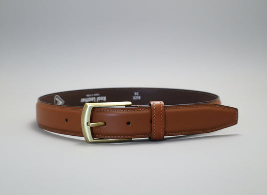 men cognac color dress belt