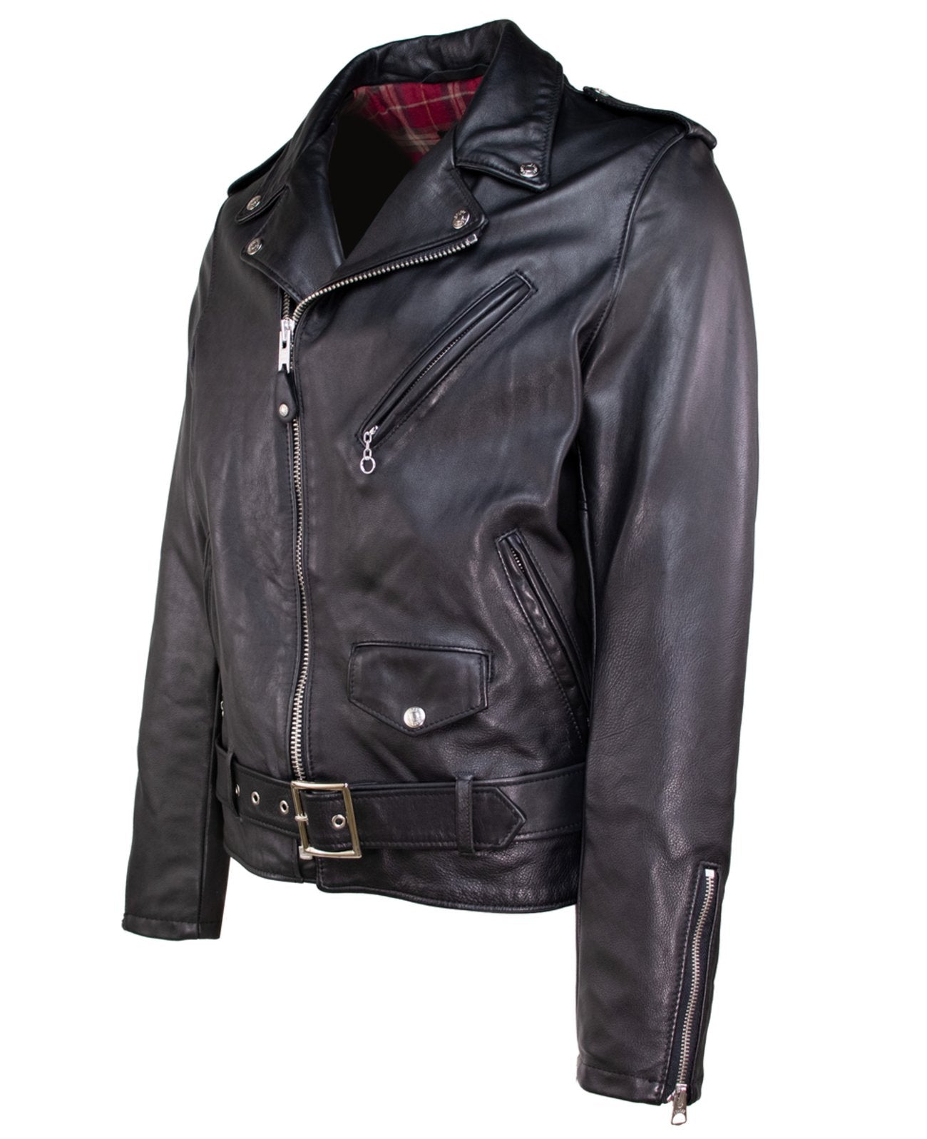 Vintaged Fitted Cowhide Leather Motorcycle Jacket