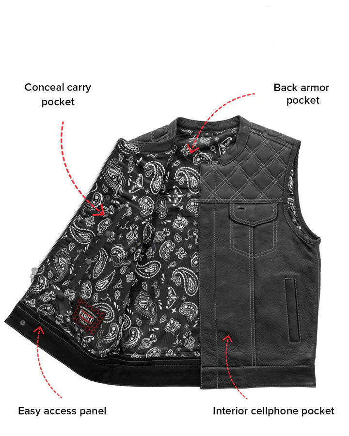 The Roadmaster Men's Motorcycle Leather Vest