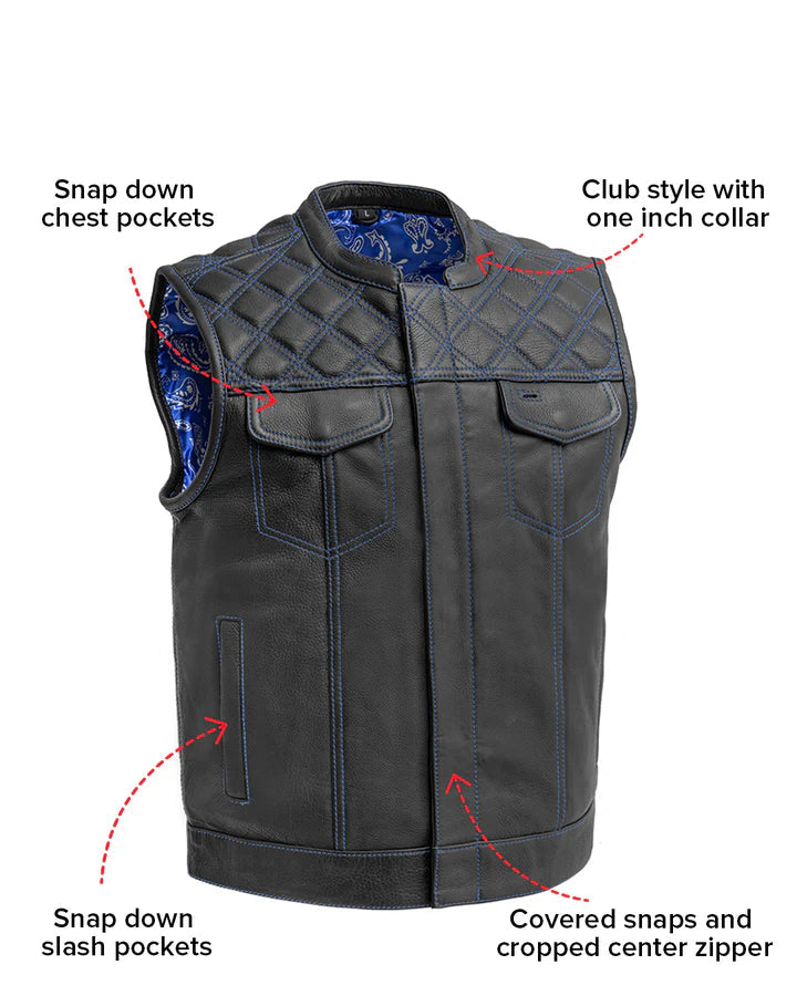 The Roadmaster Men's Motorcycle Leather Vest