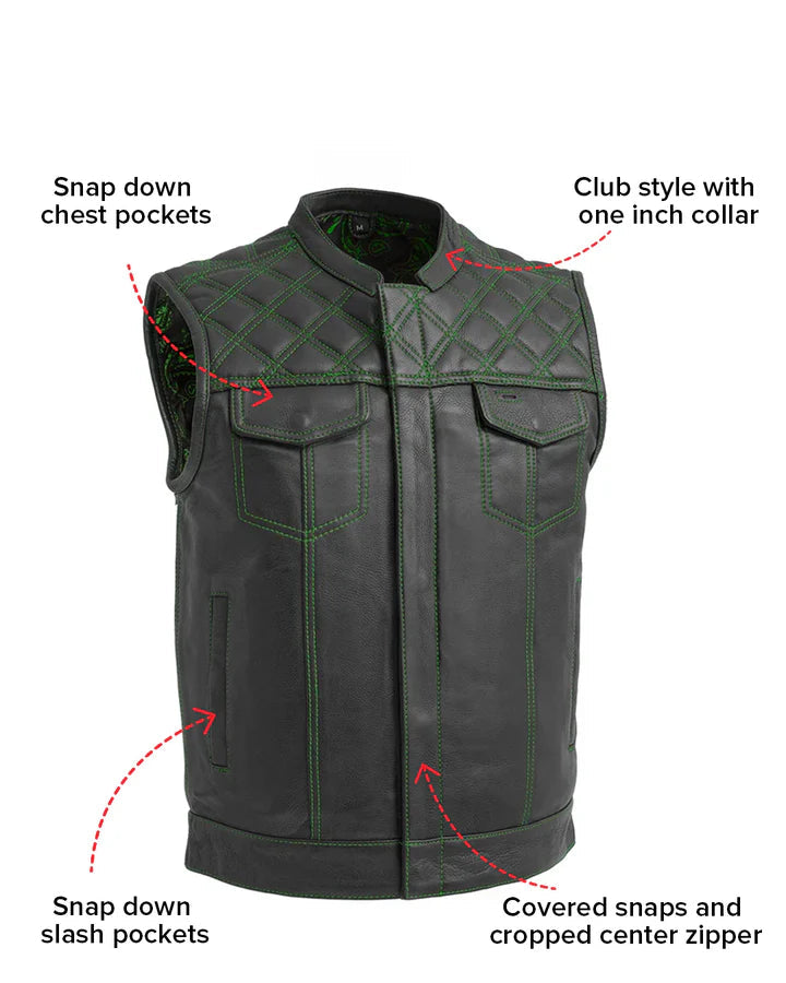 The Roadmaster Men's Motorcycle Leather Vest