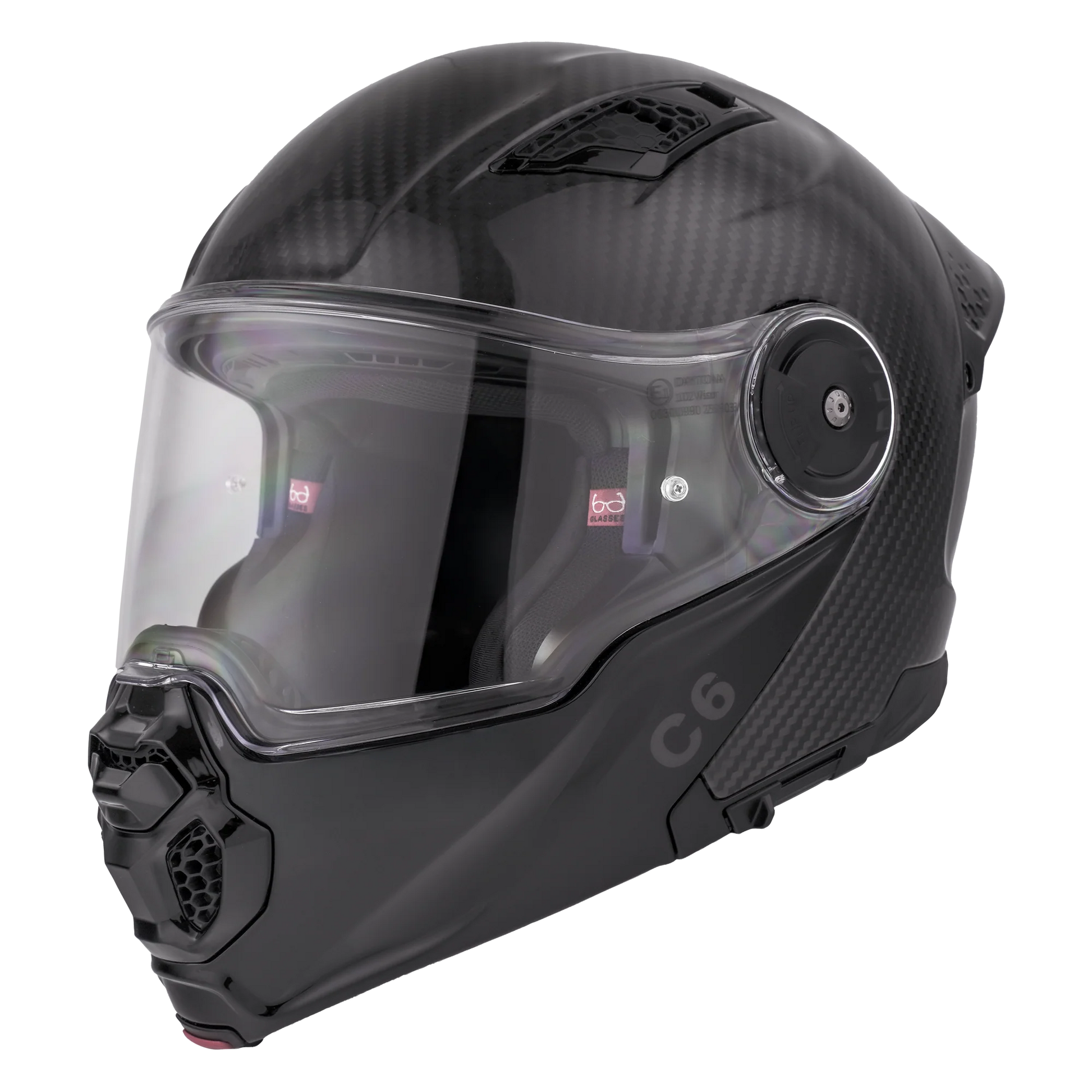 carbon fiber 3 4 motorcycle helmet Daytona C6 Grey Carbon Fiber Modular Helmet | DOT & ECE Certified