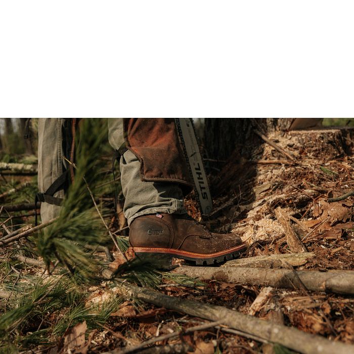 Chippewa Insulated Waterproof Super Logger 9" Work Boots - Steel Toe Brown
