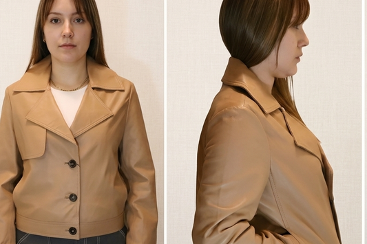Leather Cropped Jacket