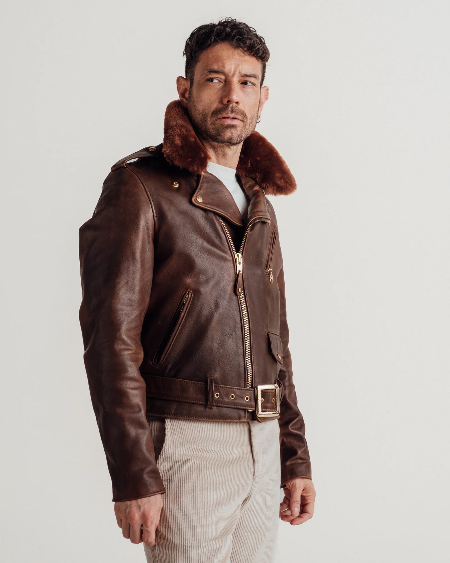 Horween Soft Horsehide Perfecto® Jacket With Detachable Collar
