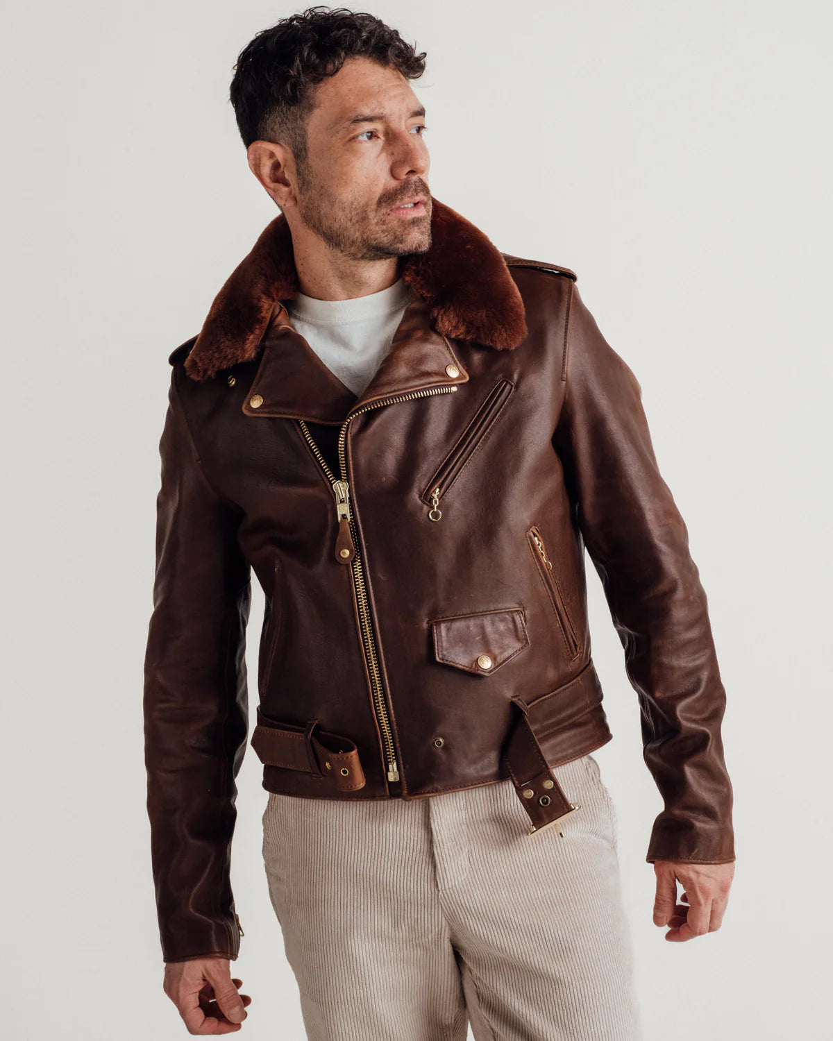 Horween Soft Horsehide Perfecto® Jacket With Detachable Collar