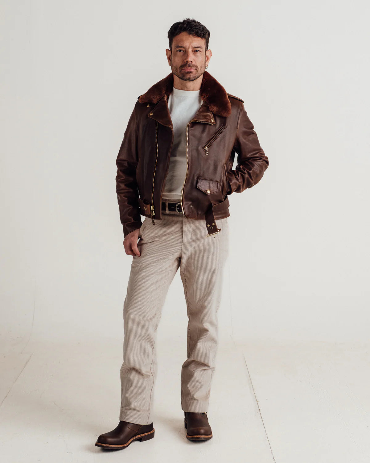 Horween Soft Horsehide Perfecto® Jacket With Detachable Collar