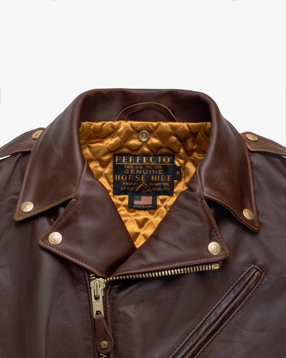 Horween Soft Horsehide Perfecto® Jacket With Detachable Collar