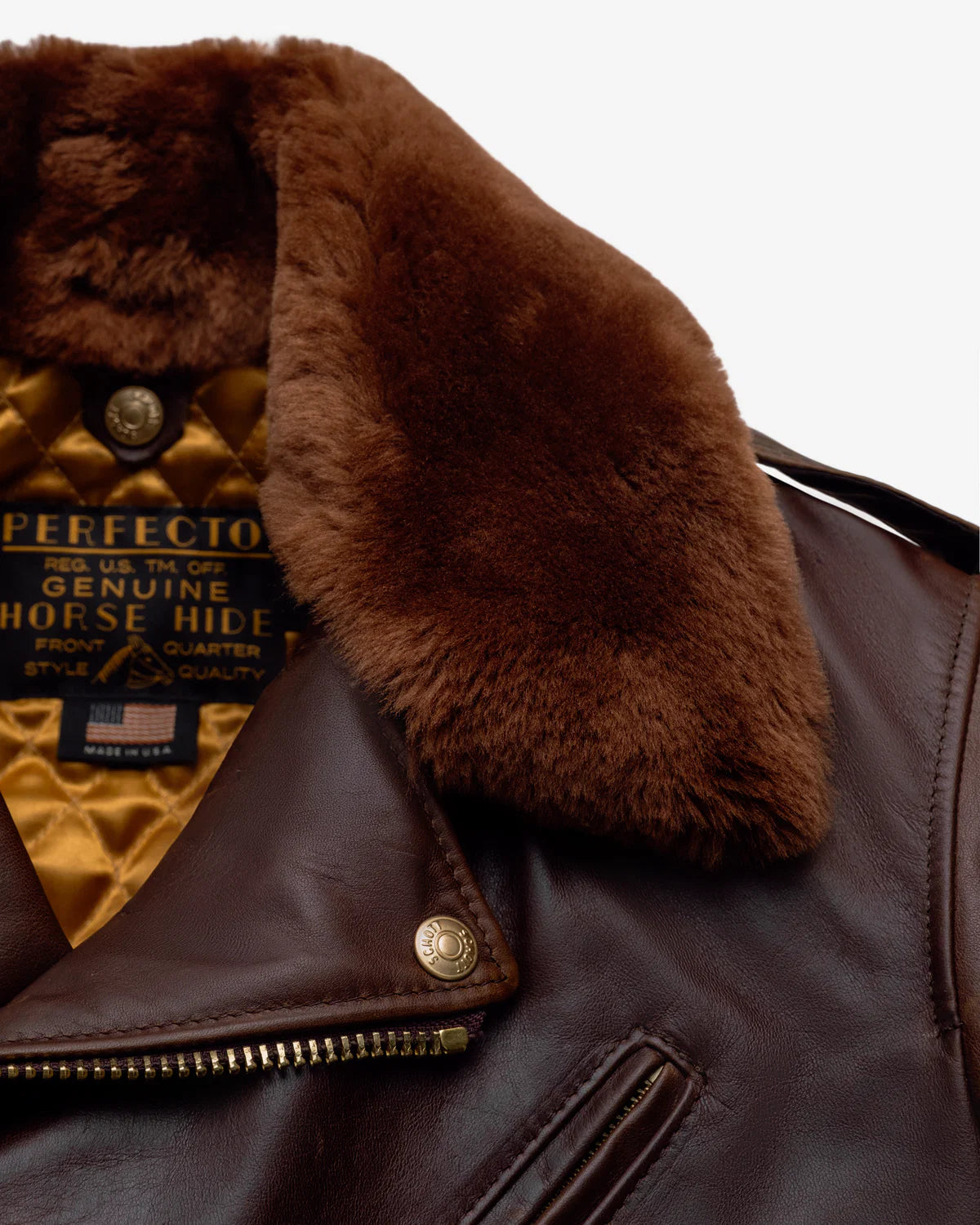 Horween Soft Horsehide Perfecto® Jacket With Detachable Collar