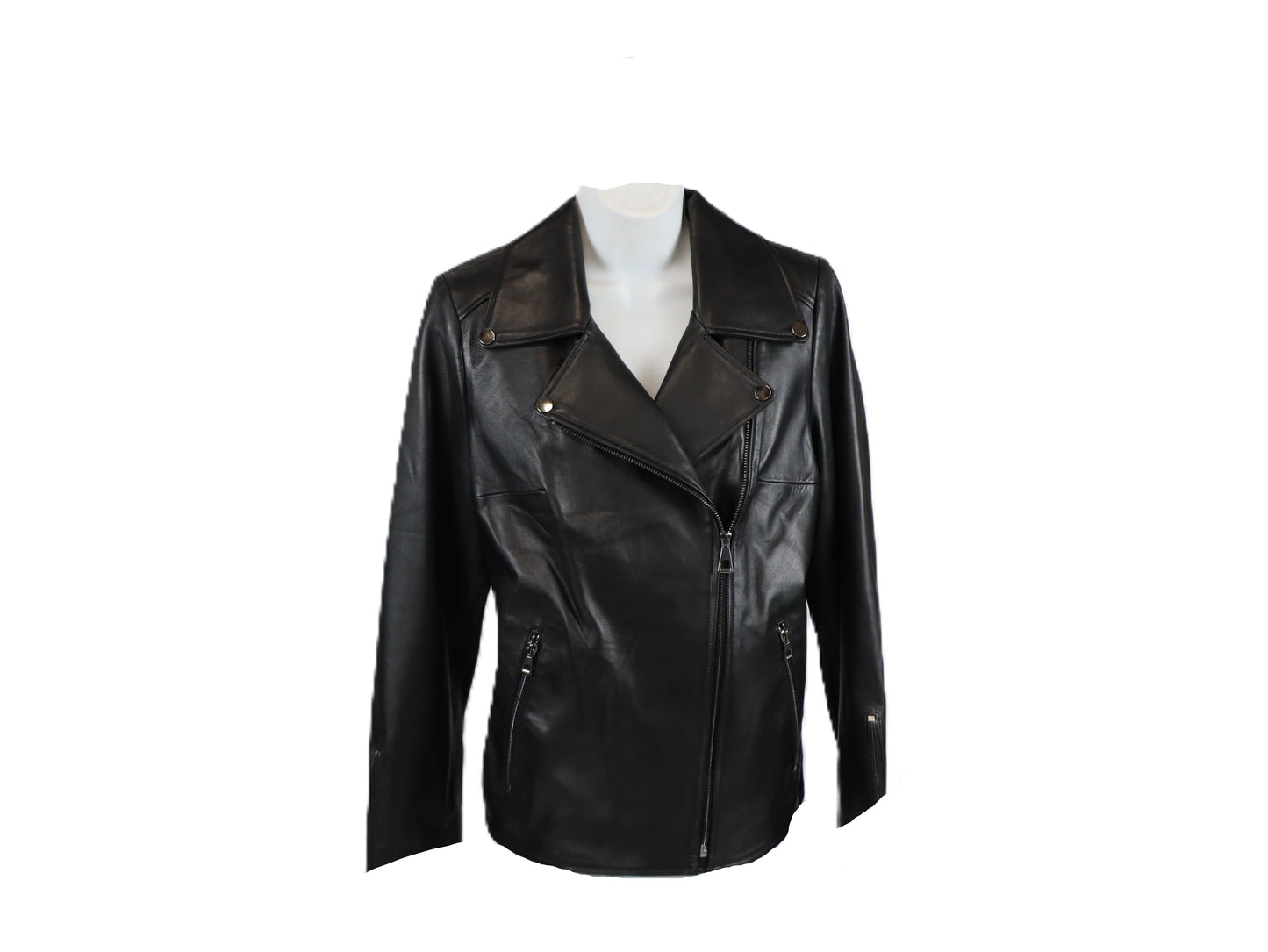 Zayna leather moto jacket