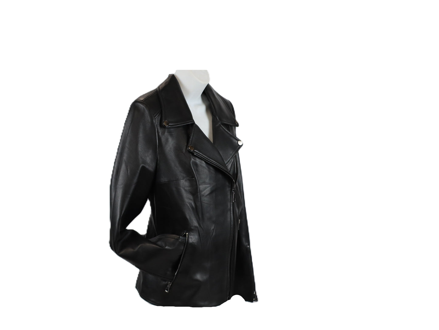 Zayna leather moto jacket
