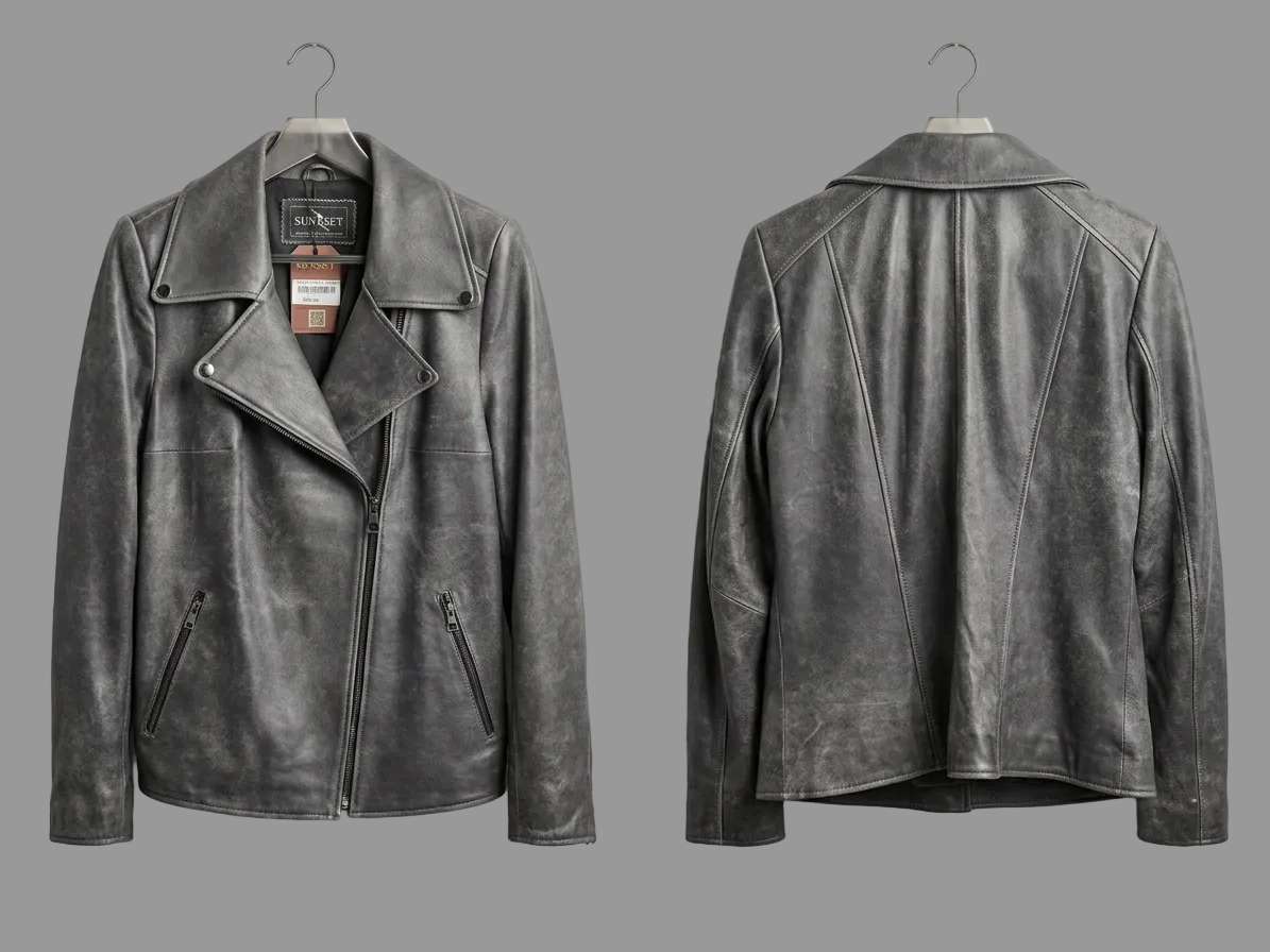 Women’s Premium Leather Moto Jacket - Handcrafted Style