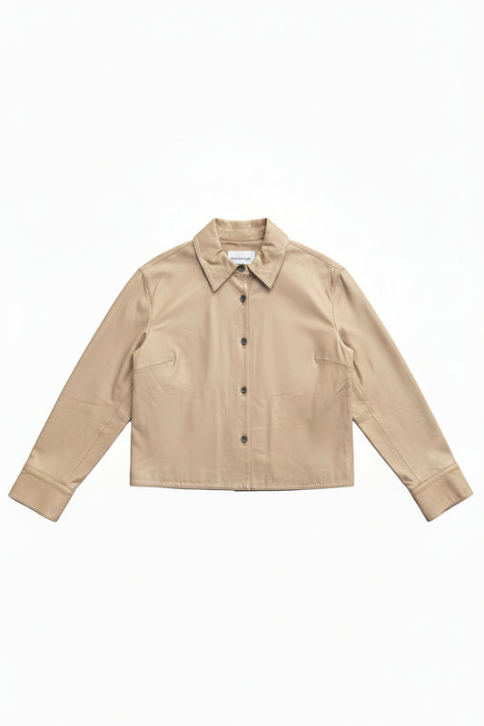 Women Leather Buttonup Shirt/Jacket