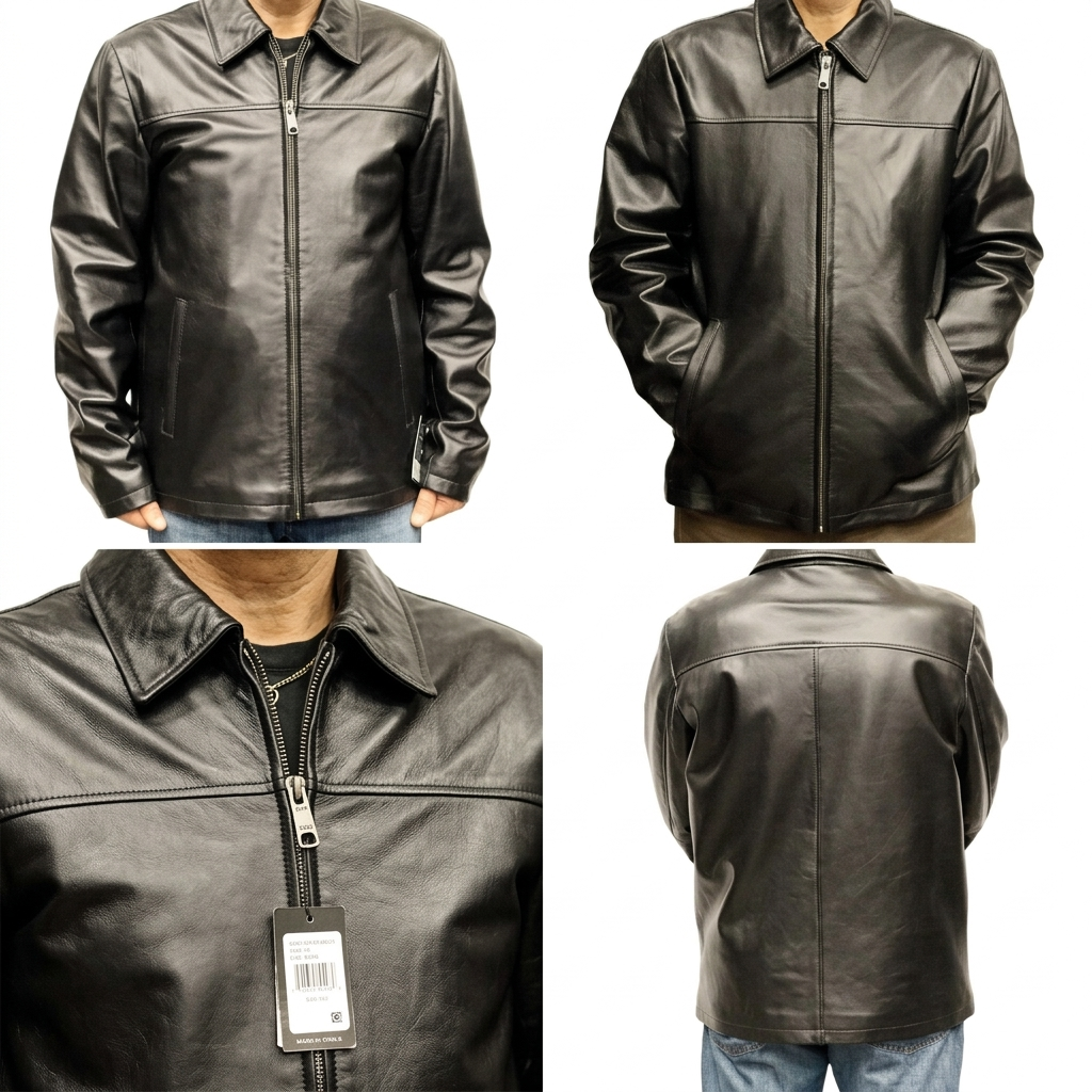 Men Shirt collar Classic Hip Lenght Jacket
