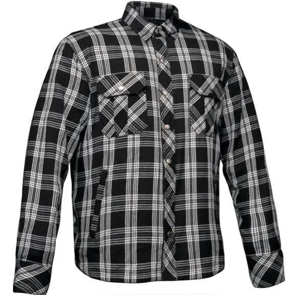 Mens Motorcycle Flannel Jacket with armor