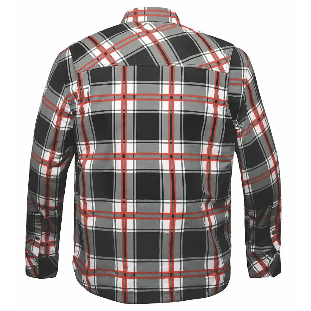 Mens Motorcycle Flannel Jacket with armor