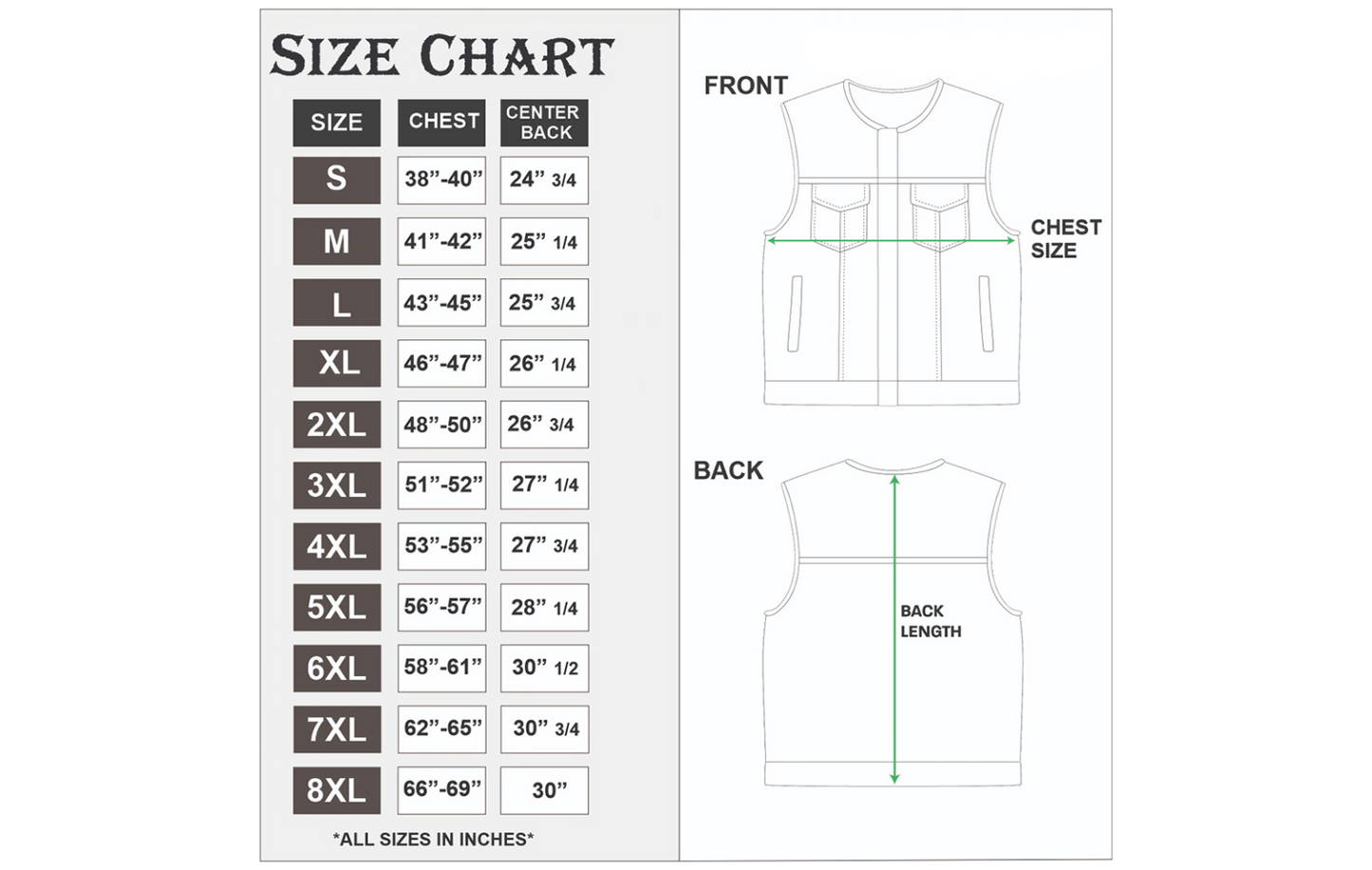 Men’s Premium Black Leather Vest - Custom Top Stitch & Lining Option