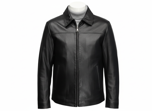 Men Shirt collar Classic Hip Lenght Jacket