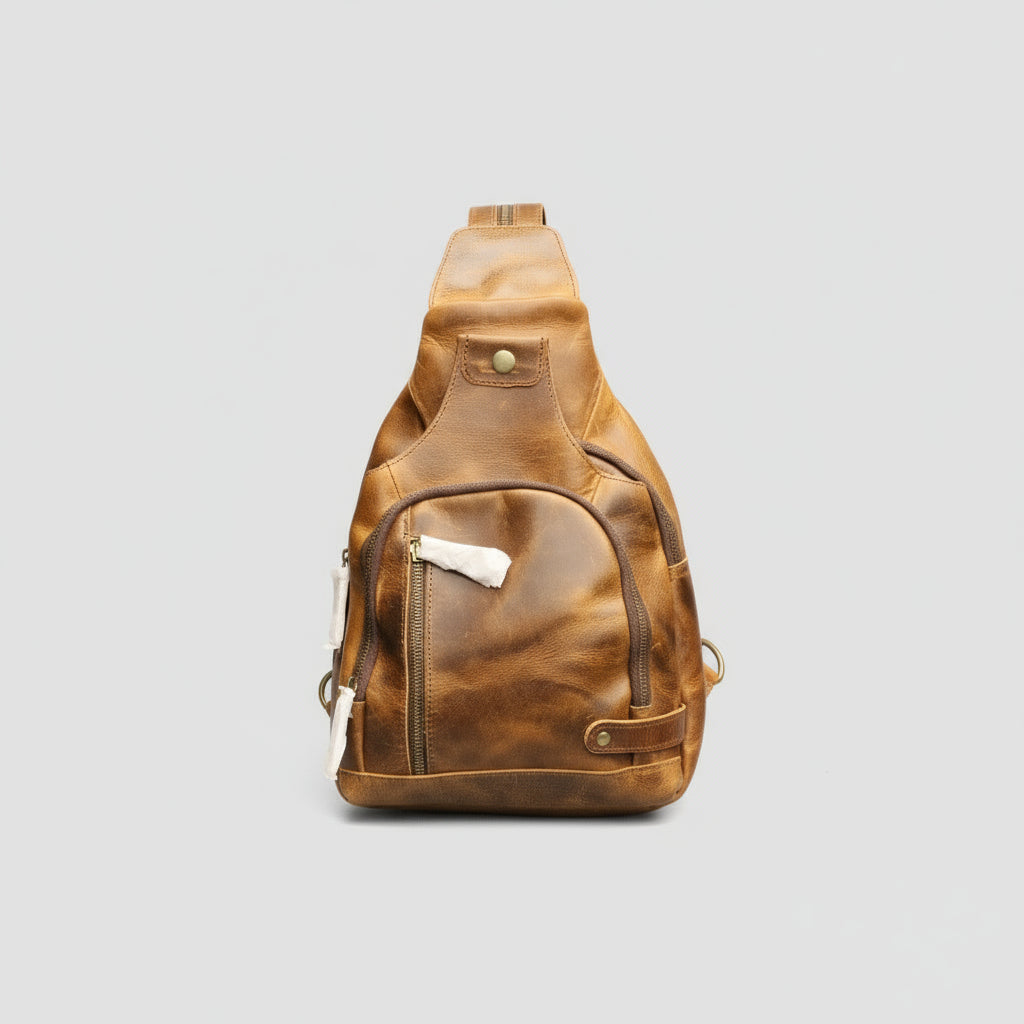 Full Grain Leather Sling Bag Crossbody Chestpack