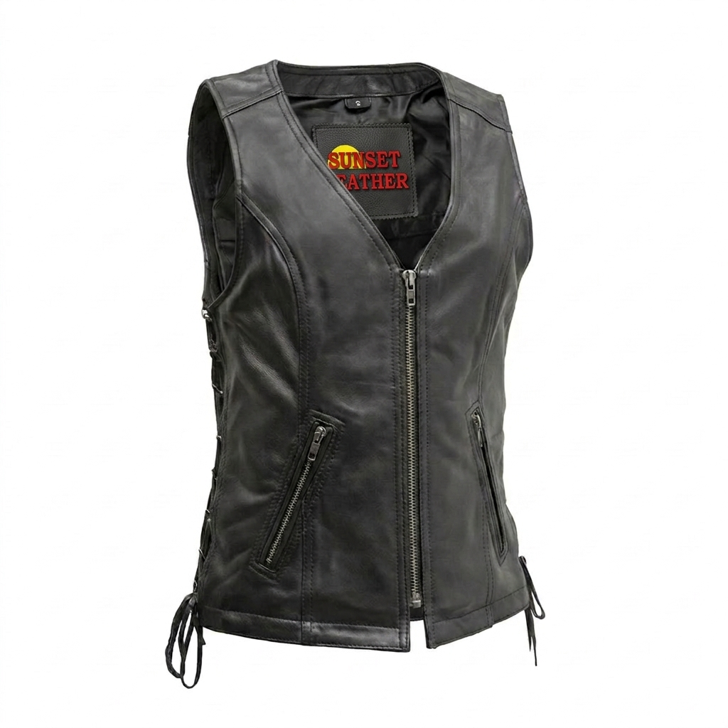 Cindy - Women's Leather Motorcycle Vest