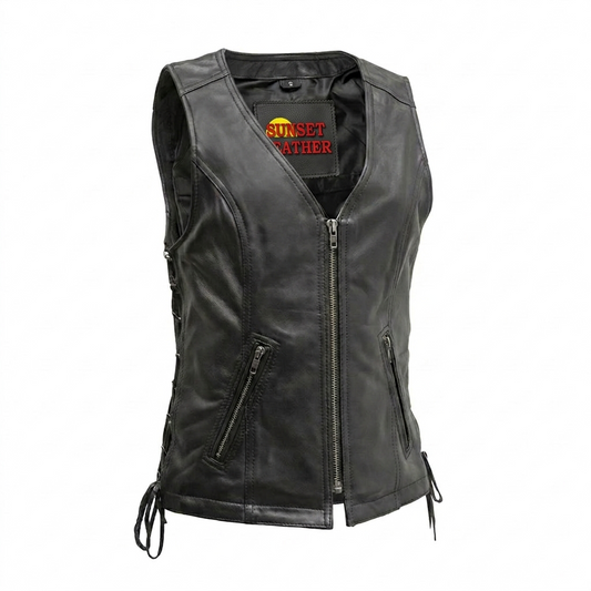 Cindy - Women's Leather Motorcycle Vest