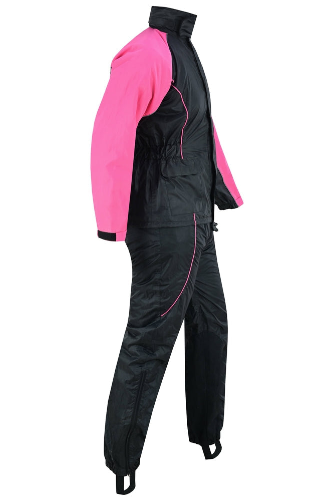 Women's  Motorcycle Rain Gear Suit hot pink