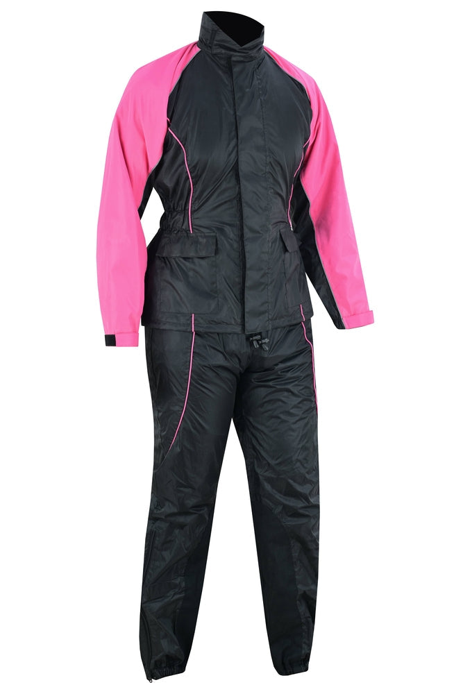 Women's  Motorcycle Rain Gear Suit hot pink