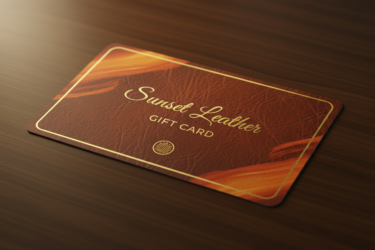 gift card sunset leather