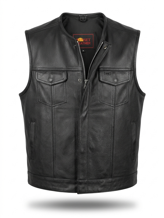 Iron Rider Men Motorcycle Leather vest