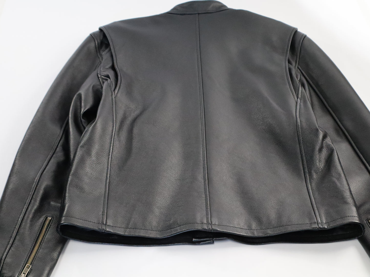 Mens Cafe Racer Black Leather jacket
