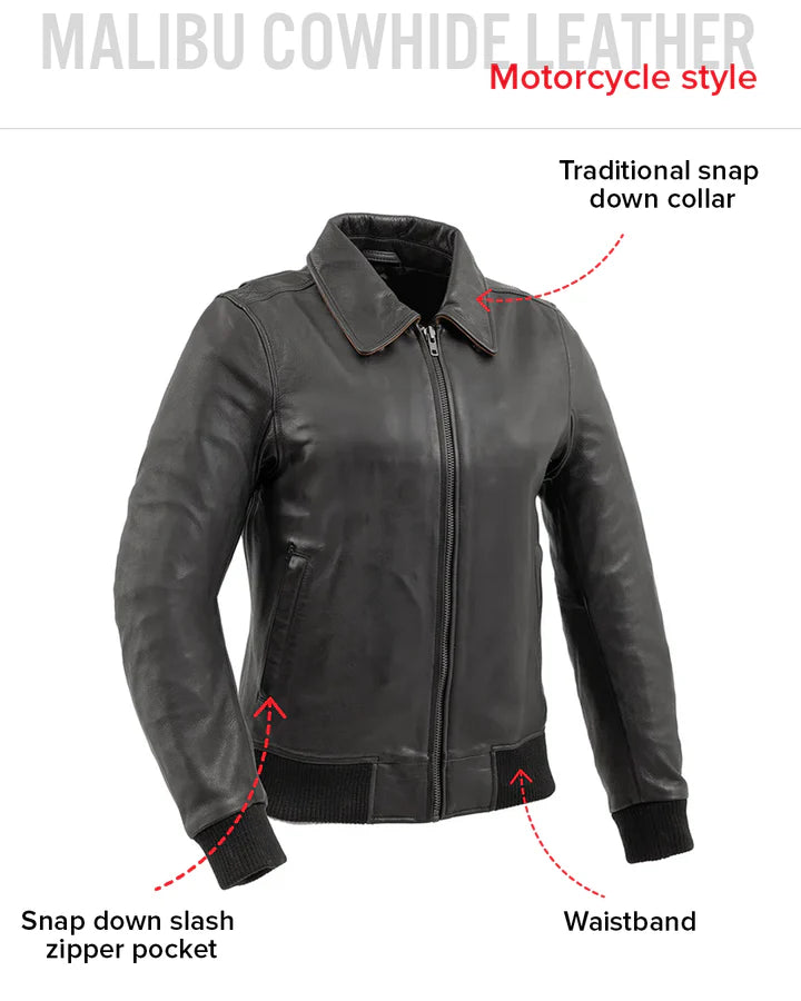Women's Motorcyle  Bomber style jacket