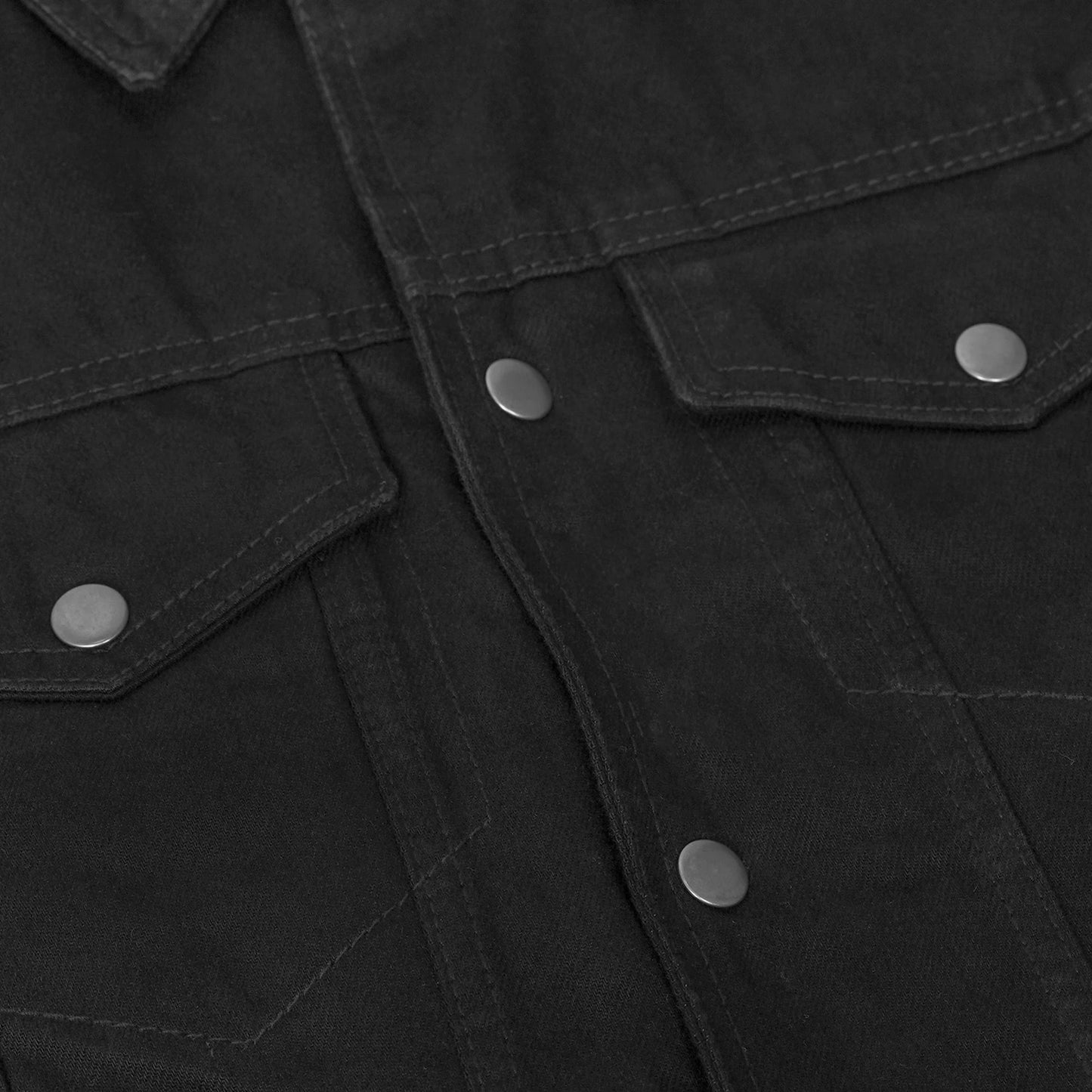 Classic Snap Front Denim Vest with Zip-Front
