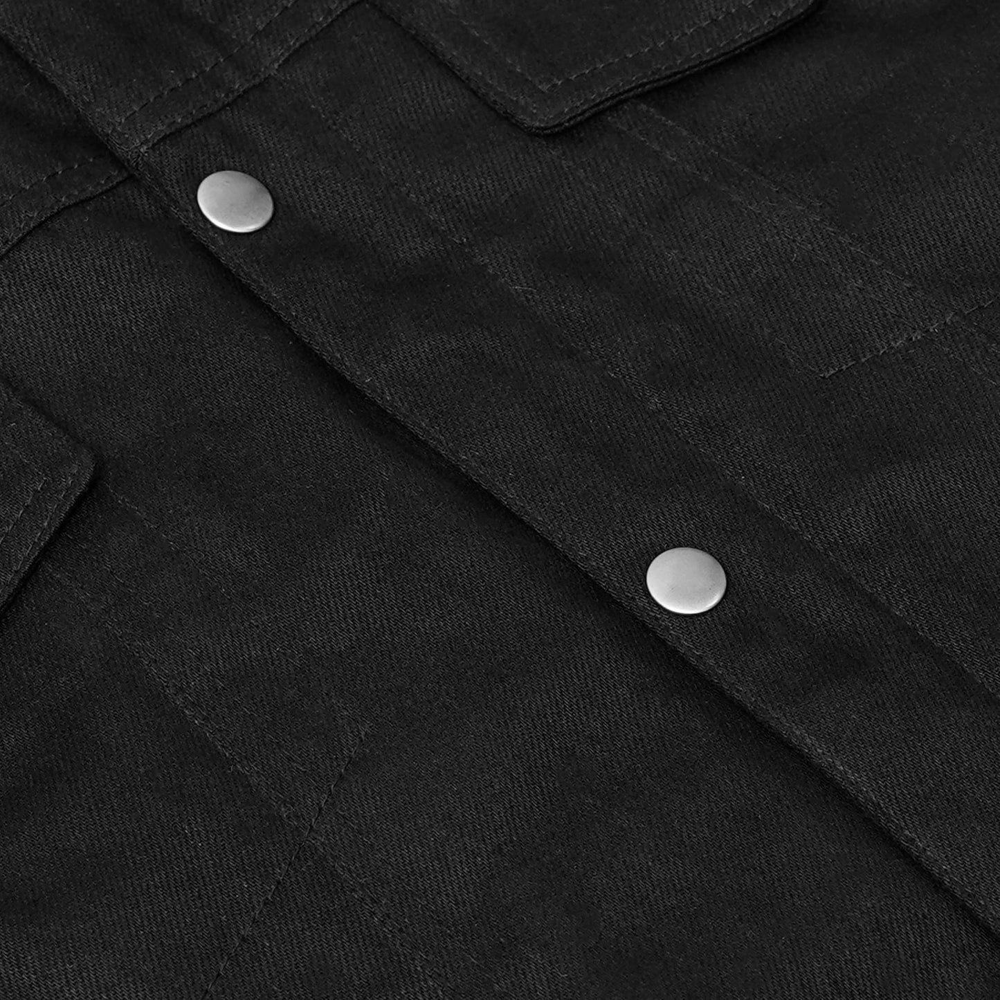 Classic Snap Front Denim Vest with Zip-Front